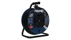 Przedłużacz Budowlany Zwijany Na Bębnie Rozgałęźnik Na 4 Gniazda 2P+Z 230V...