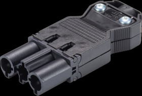 92.732.3053.1 Plug - 3-pin, black, screw connection
