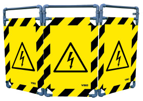 Bariera ochronna Bariera składana Czarny, żółty