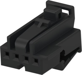 Socket, unequipped, 4 pole, straight, 1 row, black, 1-929170-4