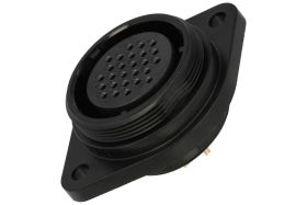 Gniazdo; SP2913/S26-1N; 26 torów; proste; lutowany; 0,75mm2; SP29; na panel z kołnierzem; 30mm; skręcane; nylon66; czarny; IP68;