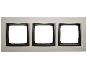 Simon 54 Nature Ramka potrójna metal SATYNOWY MROK DRN3/80 WMDZ-0130xS-080