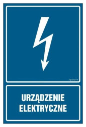 ZNAK - HG015 Główny wyłącznik energetyczny prądu 70 x 105 cm PN - Płyta 1mm