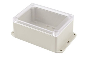 Obudowa ogólnego użytku ABS szerokość zew. 105 mm długość zew. 145 mm wys. zew. 60 mm Hammond IP65 Jasnoszary