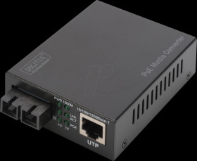 DN-82150 Media converter, Gigabit Ethernet, RJ45 / SC Duplex, PoE