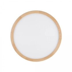 Lampa sufitowa okrągła z drewnianą obwódką średnica 50cm zmienna barwa AQUA WOOD BUK 45W LED 18008 TK Lighting