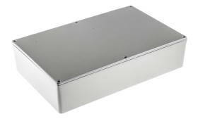 Obudowa Aluminium odlewane szerokość zew. 175 mm długość zew. 275 mm wys. zew. 65,5 mm RS PRO Szary