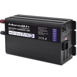 Inteligentna ładowarka Monolith do akumulatorów LiFePO4 AGM GEL SLA 20A 24V