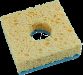 S1069 Soldering tip cleaning sponge, S1069/with hole, 46 x 46 mm
