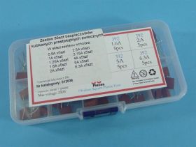 ZESTAW BEZP.PŁASKICH ZWŁOCZNYCH R=5mm0,5A-6,3A PO 5szt