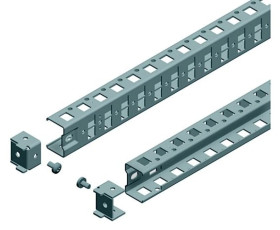 Wspornik pionowy 2 perforowany 1 rząd 1600mm NSYSUCR40160