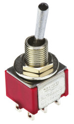 Przełącznik Wł.-wł. średnica wycięcia 6.35mm DPDT TE Connectivity Płytka drukowana długość przełącznika 10.41mm