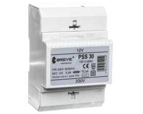 Transformator 1-fazowy modułowy bezpieczeństwa PSS 30 230/ 12V 2,5A, na szynę DIN, IP30, Ta 40, 16012-9983