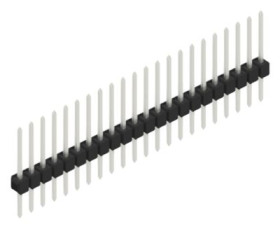Pin header, 22 pole, pitch 2.54 mm, straight, black, 10046509