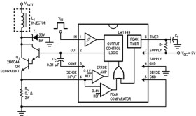 8V, .054A injector drive controller