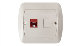 Simon Akord Gniazdo Komputerowe Pojedyncze Rj45 Kat.5E Beżowe Af51/12