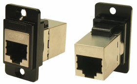 Złącze RJ45 Gniazdo Złącze RJ45 Montaż na panelu Cat6a RS PRO 8-żyłowe