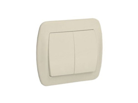 AKORD Wyłącznik podwójny świecznikowy beżowy AW5/12 KONTAKT SIMON