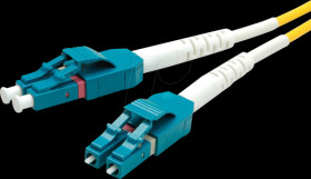 21158786 LWL patch cable, LC duplex, OS2, 9/125 µm, yellow, 15 m