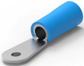 Insulated ring cable lug, 13-15 mm², AWG 6, 5 mm, blue, 52042-4