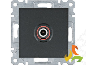 LUMINA Gniazdo antenowe TV pojedyncze dla instalacji indywidualnych czarne WL3213 HAGER