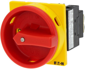 Main switch, rotary actuator, 3 pole, 20 A, (W x H x D) 65 x 74 x 111 mm, flush mounting, 038873