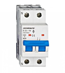 Wyłącznik instalacyjny 6kA, B 20A, 1+N Seria AMPARO