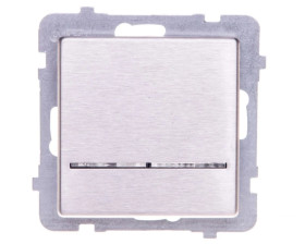 SONATA Łącznik pojedynczy z podświetleniem stal inox ŁP-1RMS/m/37