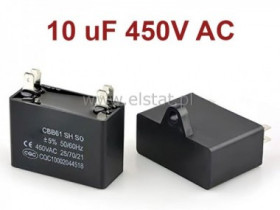 10uF 450V kon.rozruchowy ( kostka kon.6,3mm )