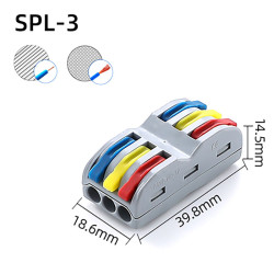 SPL-3 Wago Electrical Cable Connector Clone - Terminal Block Connector - 10 pcs