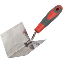 Faithfull FAISGTCINTSS Internal Corner Trowel Stainless Steel Soft Grip Handle