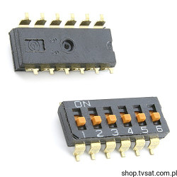 A6S-6104-PH DIP Switch 6 Position SMD OMRON