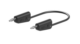 Przewód pomiarowy 64.1030-02521, 19A, 30 → 60V, kolor: Czarny, dł. 25cm, Staubli