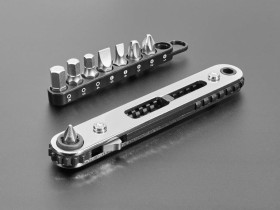 Adafruit Thin Right Angle Ratchet Wrench Set with 9 Bits