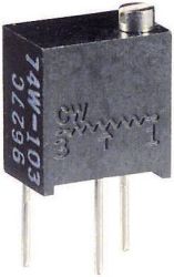 Trymer wieloobrotowy Vishay 74W 1K ,Typ 74 W 1 kOhm 0,25 W +/- 10