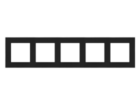 SIMON 55 Ramka 5 pięciokrotna LINE czarny mat TR5/149 KONTAKT SIMON