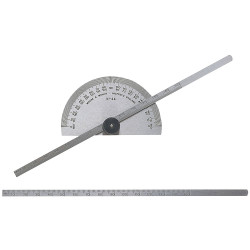 Moore &amp; Wright 44 Protractor Type Depth Gauge Metric/Imperial 0-6in