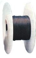 AWG30PTFE-30C Drut w izolacji teflonowej PTFE, średnica: 0.25 mm czarny, rolka 30.5m (100ft)