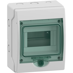 Small distributor, Mureva, Mini Mureva, 19", 6 HP, (H x W x D) 200 x 159 x 112 mm, IP65/IK09, polymer, light gray, 13442