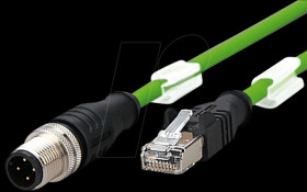 142M4D15010 Connecting cable M12-RJ45, 4-pin, 1 m