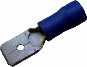 Konektor izol. męski 6.4 niebieski