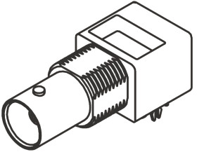 Złącze koncentryczne Montaż na płytce drukowanej Żeński 75Ω typ złącza Złącze BNC Przepust
