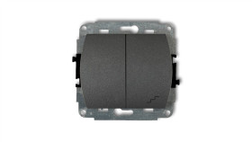 Trend Łącznik Jednobiegunowy Ze Schodowym Podświetlany Grafitowy 11Wp-10L