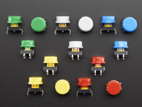 Adafruit Colorful Round Tactile Button Switch Assortment - 15 pack