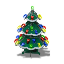 3D DIY Christmas tree soldering set: Colorful LED electronics kit, 7 colors, STEM PCB board