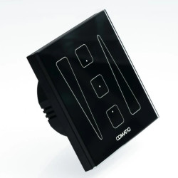 Wyłącznik dotykowy szklany panel sterujący DALI-2 IQswitch.103DS czarny Comatiq