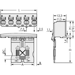 WAGO 2092-3104/002-000 picoMAX&#xAE; 7.5 Female 4P Grip and Release