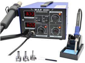 Stacja lutownicza HOTAIR i grotówka 2w1 WEP 852D+ 700W 100-500C Kompresor