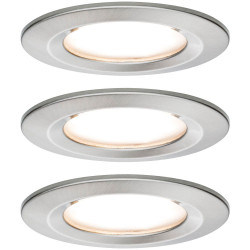 Paulmann 93494 Nova Bathroom Recessed Light Set 18W IP44 Brushed Iron
