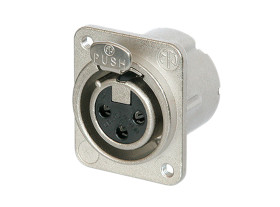 Złącze XLR 3 -pinowe Montaż w obudowie Żeński